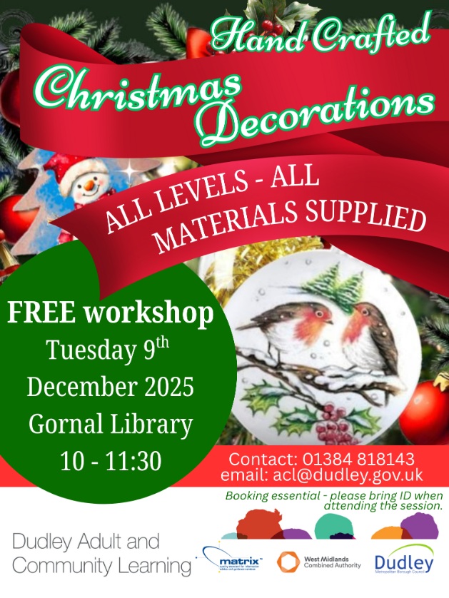 Gornal Library - Hand Crafted Christmas Decorations